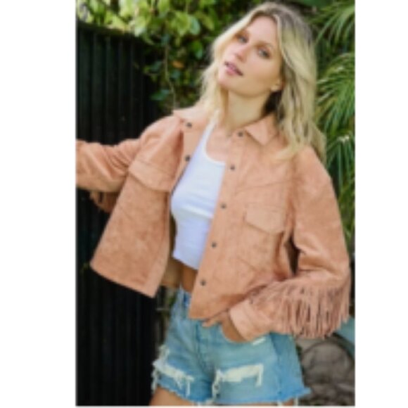 Blank NYC Vegan Suede Fringe Moto Jacket Sz S🆕📦🏃🏻💨🚚 - Picture 3 of 16